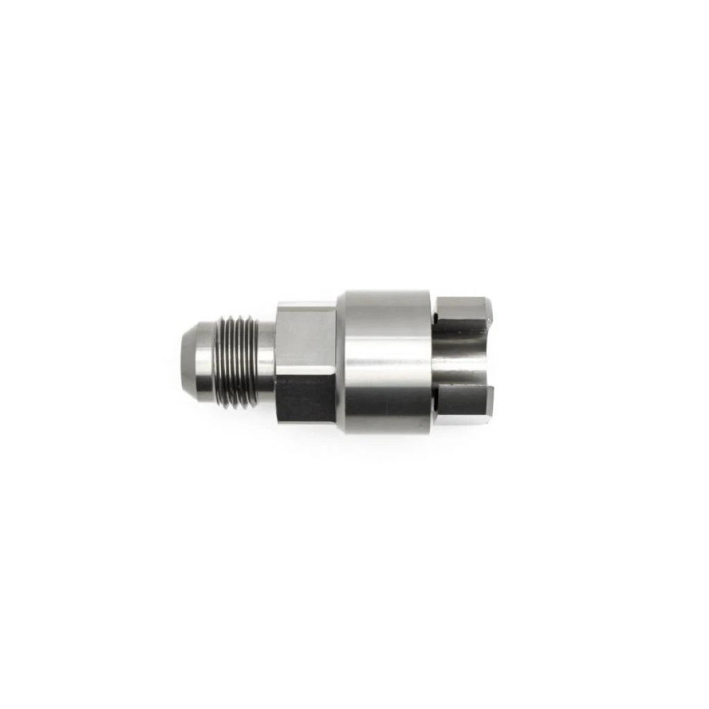 DeatschWerks 6AN Male to 3/8in Female EFI Quick Connect Adapter TLX-dwk6-02-0103-CL360A70