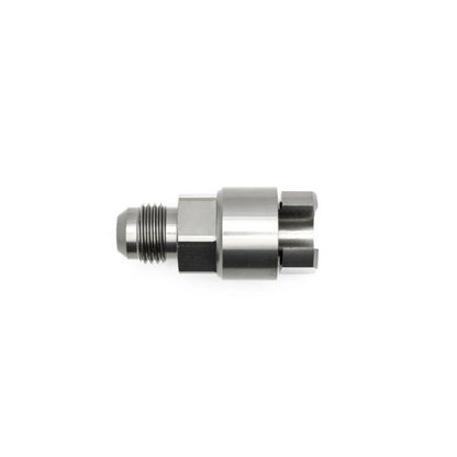 DeatschWerks 6AN Male to 3/8in Female EFI Quick Connect Adapter TLX-dwk6-02-0103-CL360A70