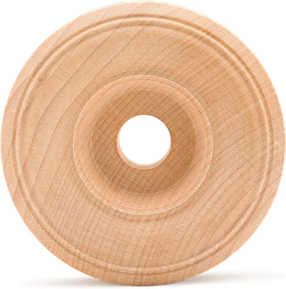 Pack of 12 Mini Wood Wheels Treaded Style 2 Inch for Crafts and DIY