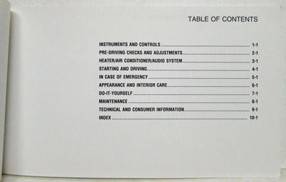 Owners Manual for Infiniti Q45 (1996)