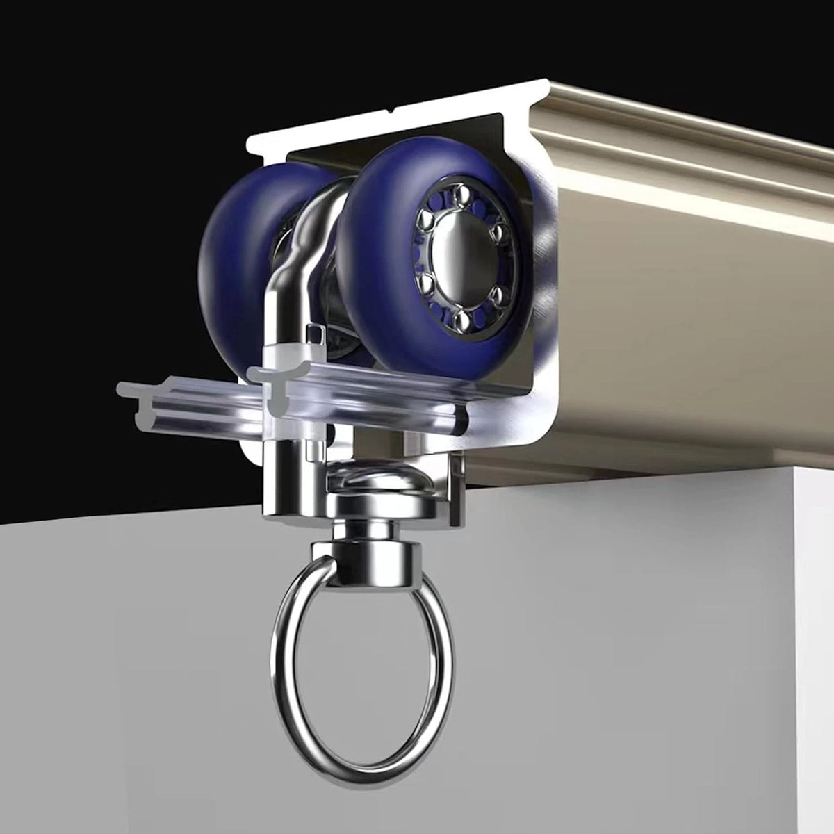 Aluminum Alloy Silent Curtain Tracks for Ceiling or Wall Mounting