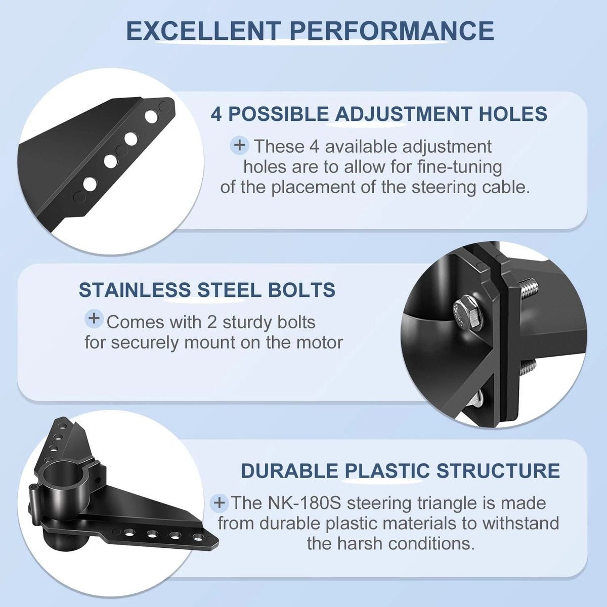 Steering Triangle Mounting Bracket for NK-180S Brushless Kayak