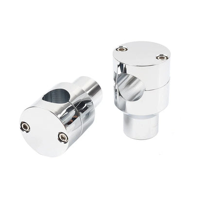 7/8" 22mm Handlebar Riser Clamp Mount Kit Chrome for Harley Honda