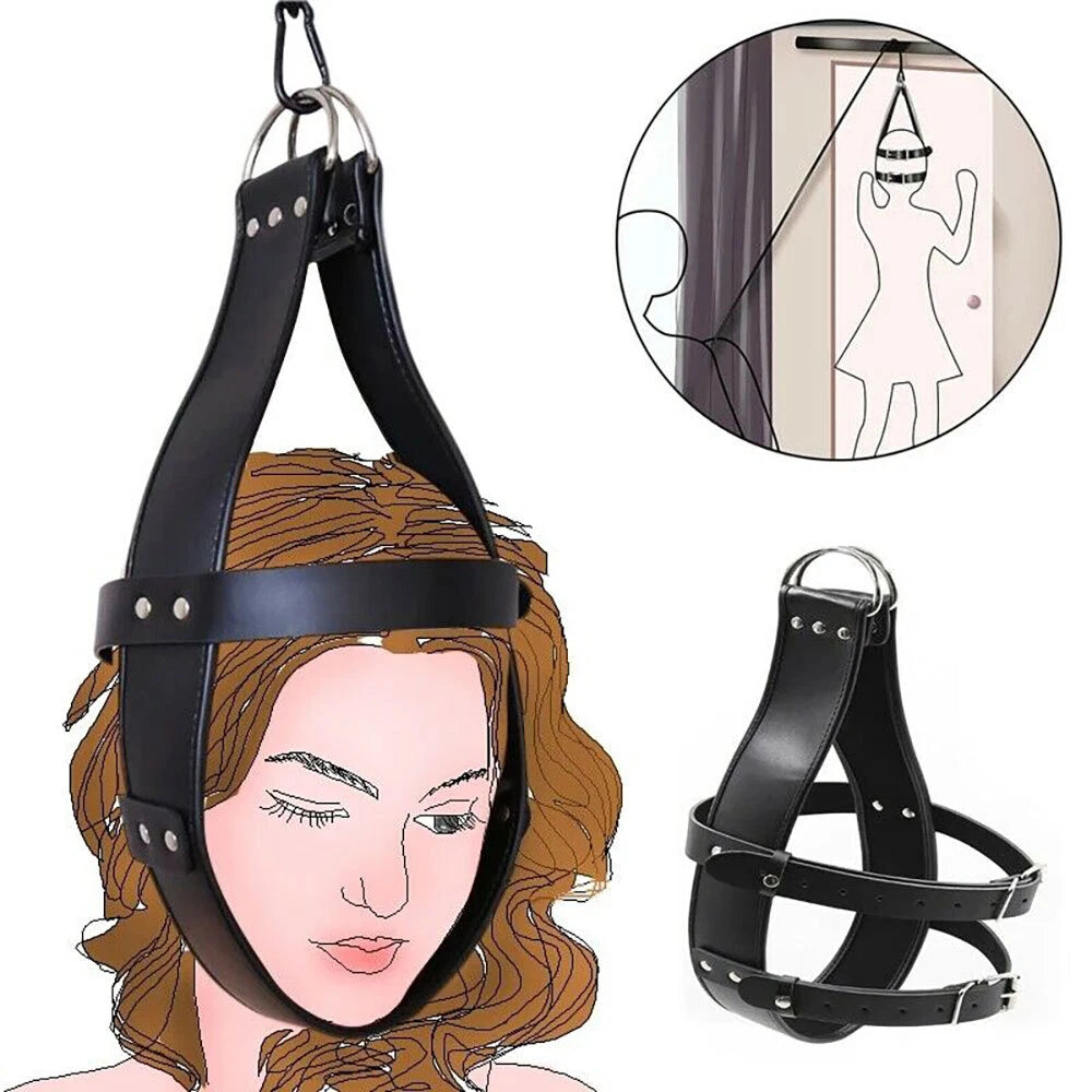 PU Leather Collar with Nipple Clamps for Couples