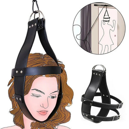 PU Leather Collar with Nipple Clamps for Couples