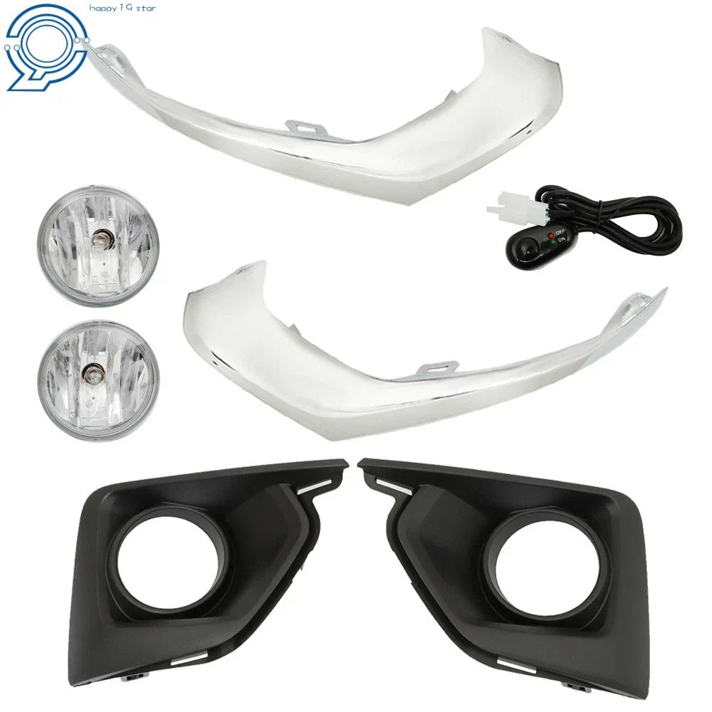 Pair Front Bumper Fog Lights for Chevy Traverse (2018–2021) Bezel Harness Switch