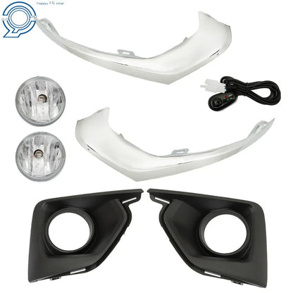 Pair Front Bumper Fog Lights for Chevy Traverse (2018–2021) Bezel Harness Switch