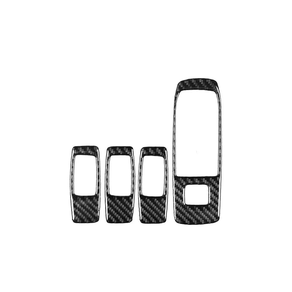 Carbon Fiber Window Lift Switch Panel Cover Trim for Ford Ranger Sport (2015–2022)