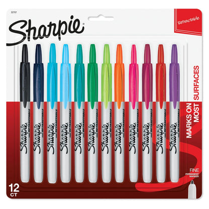 12 Fine Tip Permanent Markers for Assorted Uses