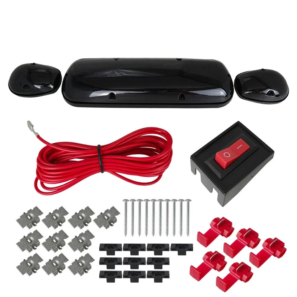 3pc Smoked Lens Cab Roof Marker Running Lights for Truck SUV