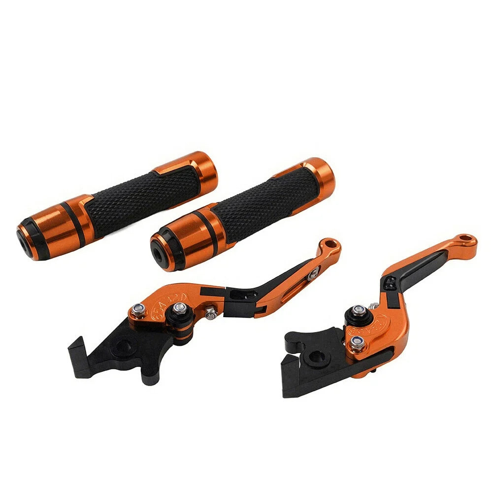 Set of 2 Orange Extendable Brake Clutch Levers for Yamaha TMAX 500/530