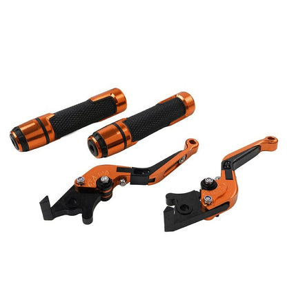 Set of 2 Orange Extendable Brake Clutch Levers for Yamaha TMAX 500/530