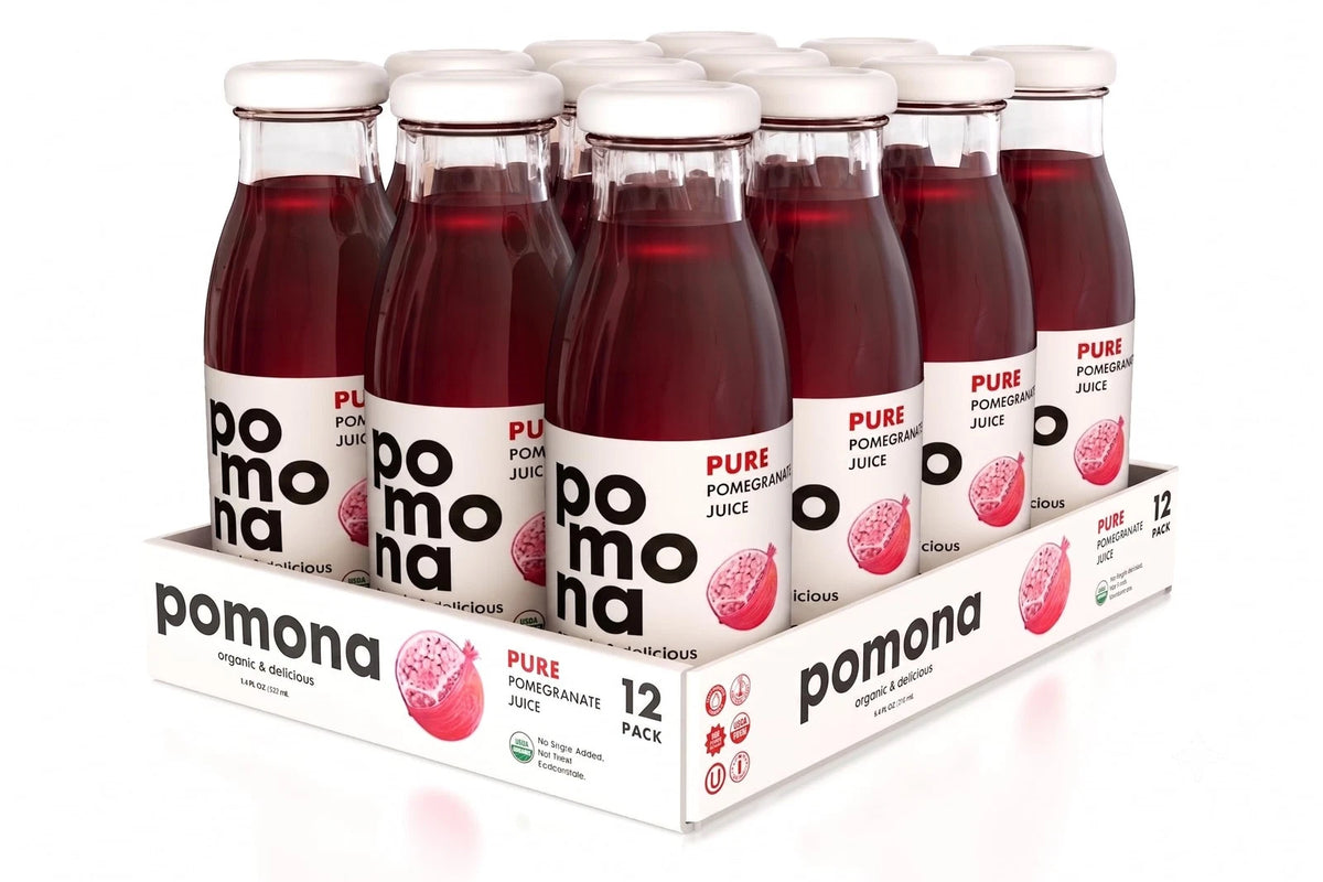 Pack of 12 Pure Pomegranate Juice 8.4 Ounce Bottles