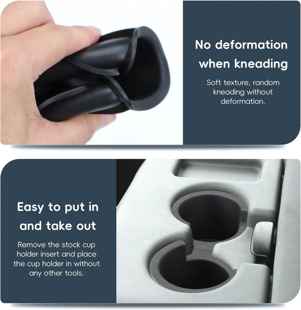 2X Front Console Cup Holder Inserts for Ford F250 F350 F450