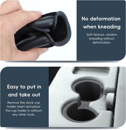 2X Front Console Cup Holder Inserts for Ford F250 F350 F450