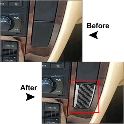 Radio CD Panel Side Button Cover Trim for Volkswagen Passat B5 (2001–2005) Black