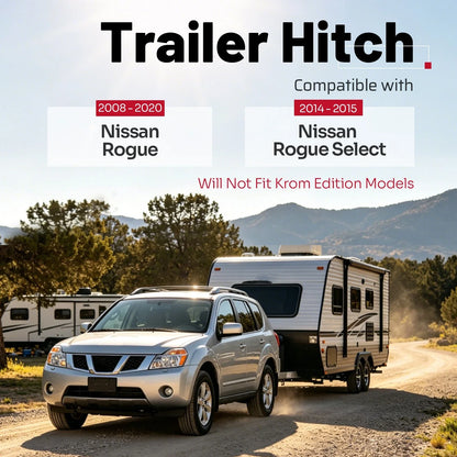 2" Trailer Hitch Receiver for Nissan Rogue (2008–2020) Rogue Select (2014–2015)