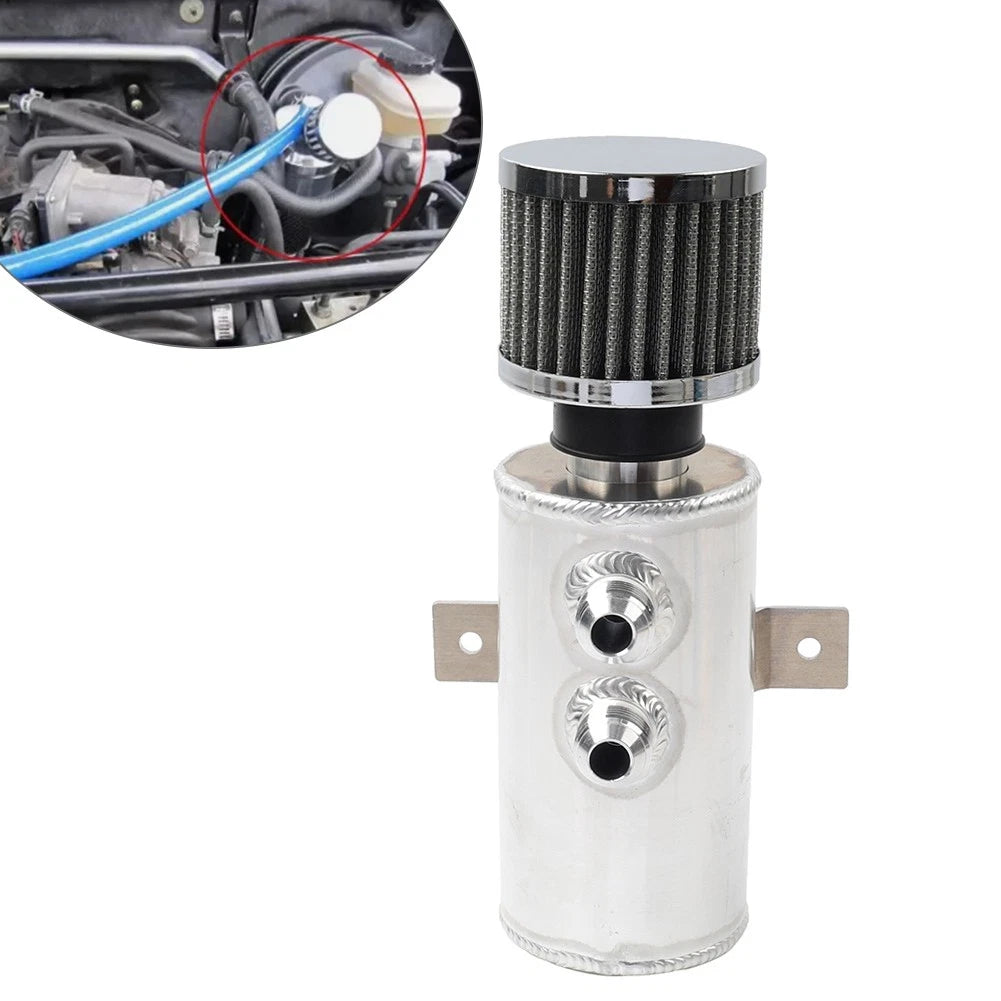 750ml Aluminum Baffled Oil Catch Can Separator with Breather Filter