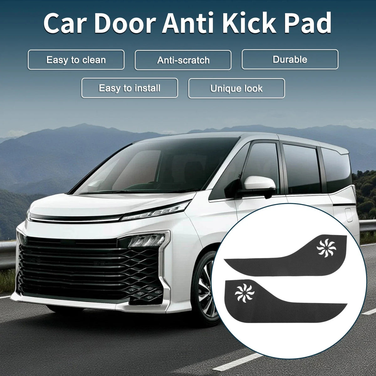 Leather Anti Kick Pad Sticker for Toyota Voxy (2014–2020) ZWR80W