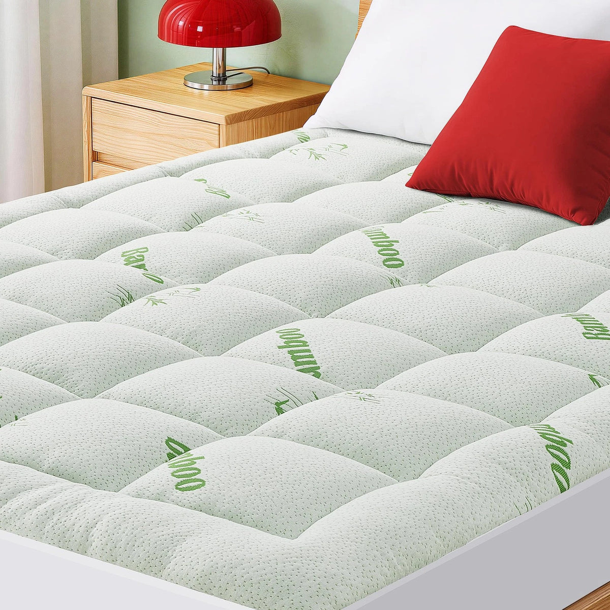 Cooling Pillow Top Mattress Pad for Queen Size (No Part Numbers)