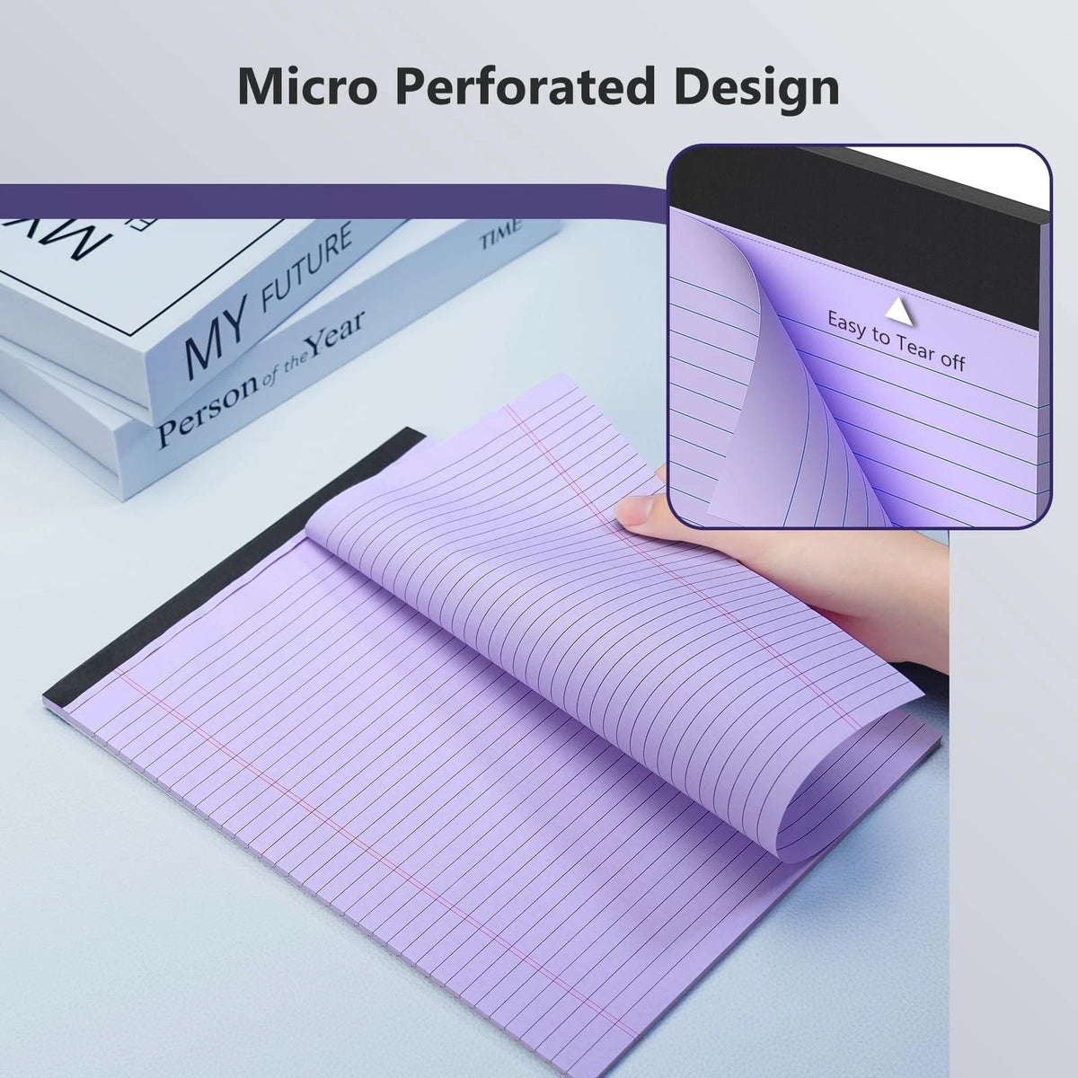 2 Pack Legal Pads 8.5 x 11 College Ruled Purple