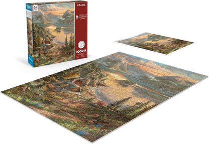 1000 Piece Puzzle for Ceaco Thomas Kinkade Lakeside Splendor (19 x 26.6)