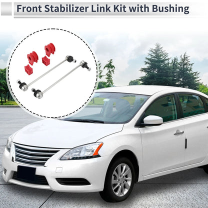 Front Stabilizer Bar Links Set of 2 with Bushings for Nissan Rogue (2008–2013) No.K750094