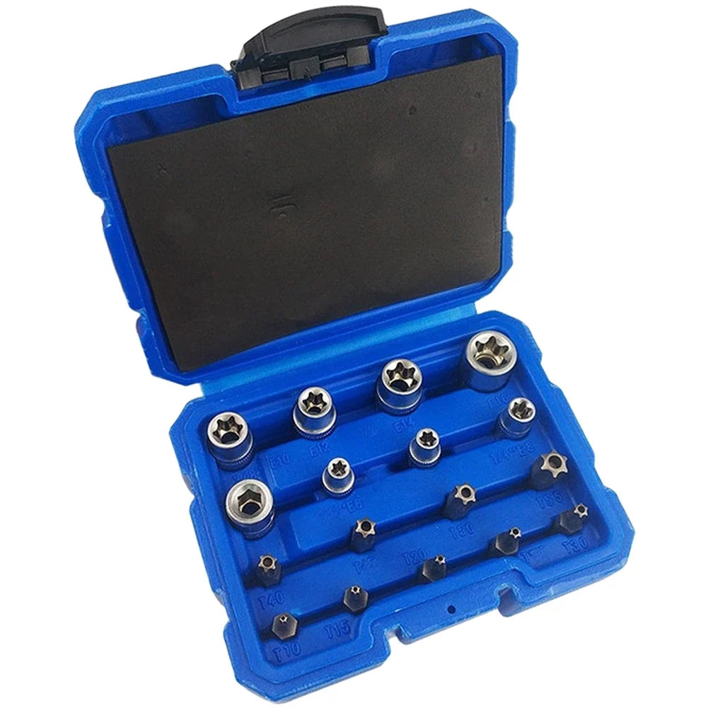 14-Piece Metric Socket Set for Automotive Standard Fasteners