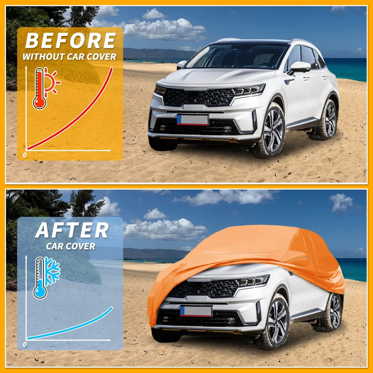 Waterproof All Weather Car Cover for Kia Sorento 