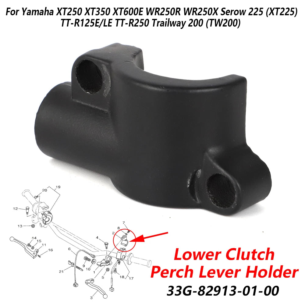 Lower Clutch Perch Lever Holder for Yamaha WR250R WR250X XT225 TT-R125E TT-R250 (33G-82913-01-00)