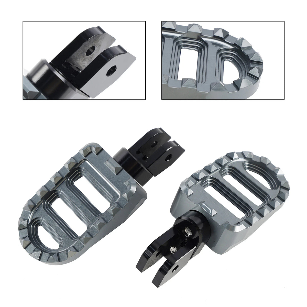 Front Footrests Foot Pegs for Moto Guzzi Stelvio/V100 Mandello/V7 850 (FP-359-Gray)