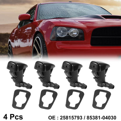Set of 4 Windshield Washer Nozzles for Toyota Tacoma (2005–2023) 85381-04030