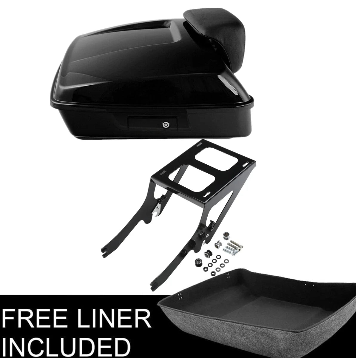 Chopped Trunk Mount Rack Pad for Harley Heritage Classic (2018–2023) Black