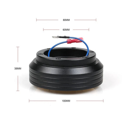 Suede Steering Wheel + Short Hub Adapter + Quick Release for Honda Civic EK (1996–2000)
