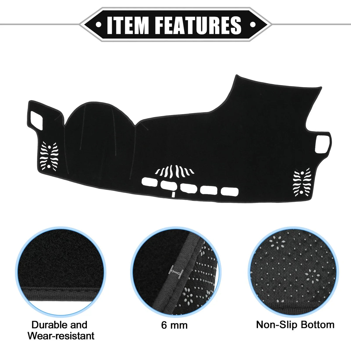Dashboard Cover Mat for Lexus NX250 NX350 (2022–2023) Black