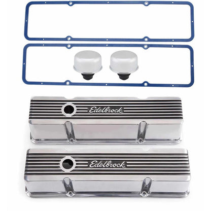 Elite Series Valve Covers Set of 2 w/Gaskets & Breathers for Small Block Chevy (9101456)
