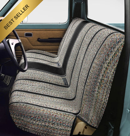 Truck Bench Seat Cover for Ford Chevy Dodge (2010–2023) Black Blanket