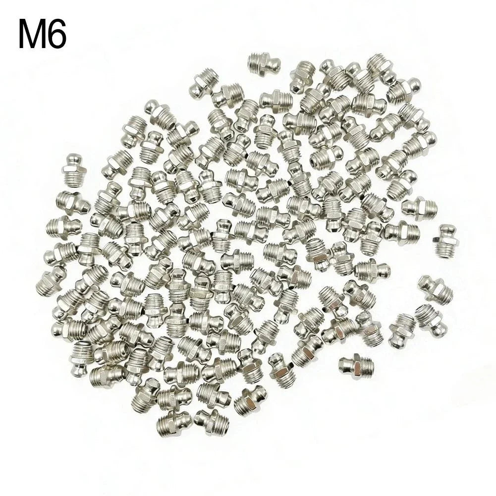 50pcs M6 Stainless Steel Grease Nipples Metric External Thread