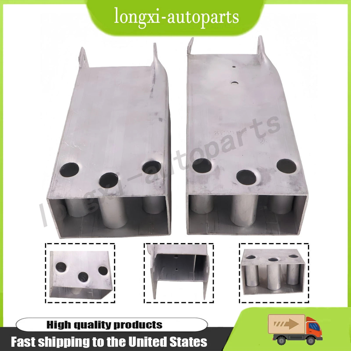 2X Front Bumper Bracket for Mercedes-Benz GLA250 (2015–2020) 2466200395, 2466200495