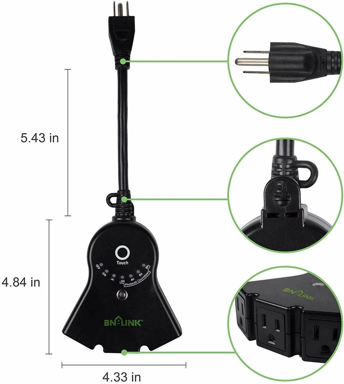 Outdoor Timer for BN-LINK (Waterproof, Photocell Light Sensor)
