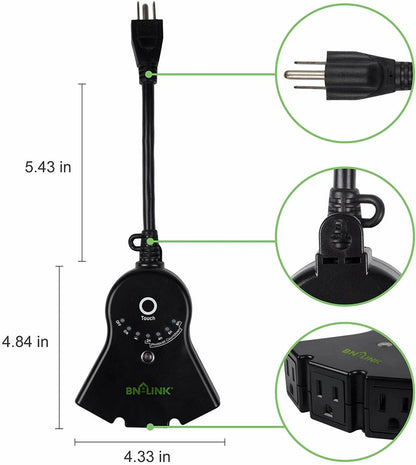 Outdoor Timer for BN-LINK (Waterproof, Photocell Light Sensor)