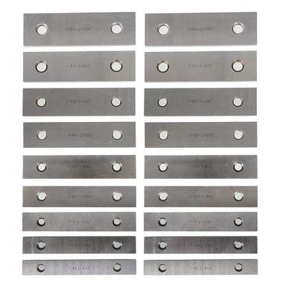 Set of 18 Steel Parallel Bars for Precision Machining