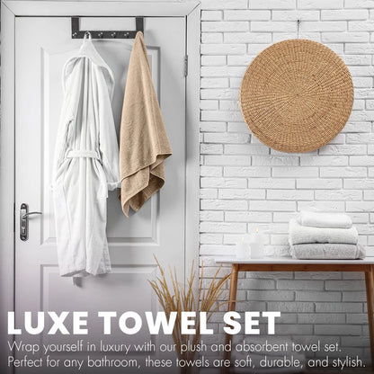 6-Pack Bath Towels for Home (27" x 54"), Multicolor