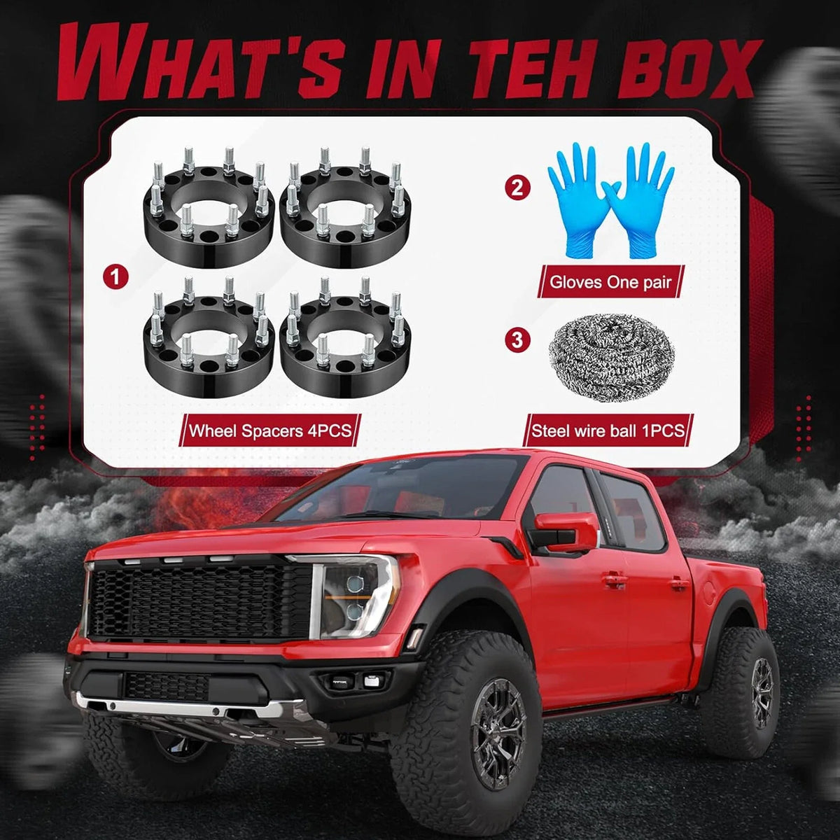 Set of 4 Wheel Spacers for GMC Sierra, Chevy 8 Lugs (2000–2023)