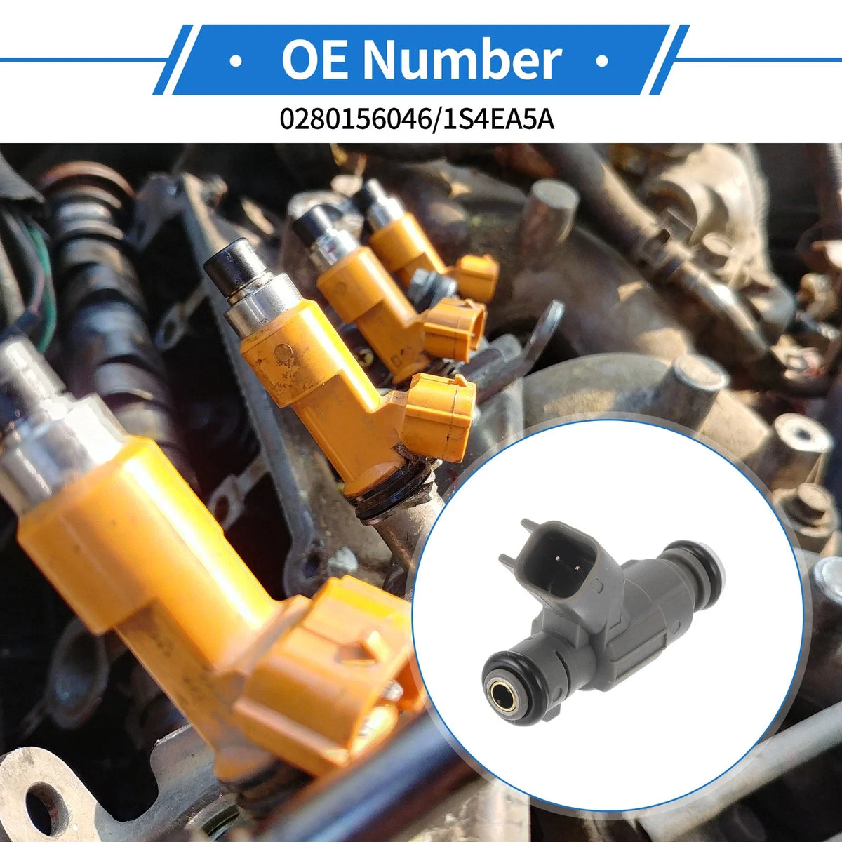 Fuel Injector No. 0280156046/1S4EA5A for Ford Focus 2.0L (2002–2004)