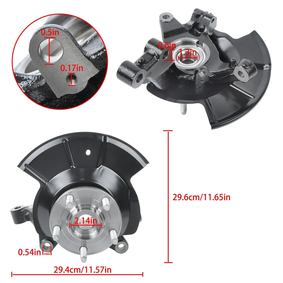 Steering Knuckle Wheel Bearing Hub Assembly for Ford Edge (2011–2014)