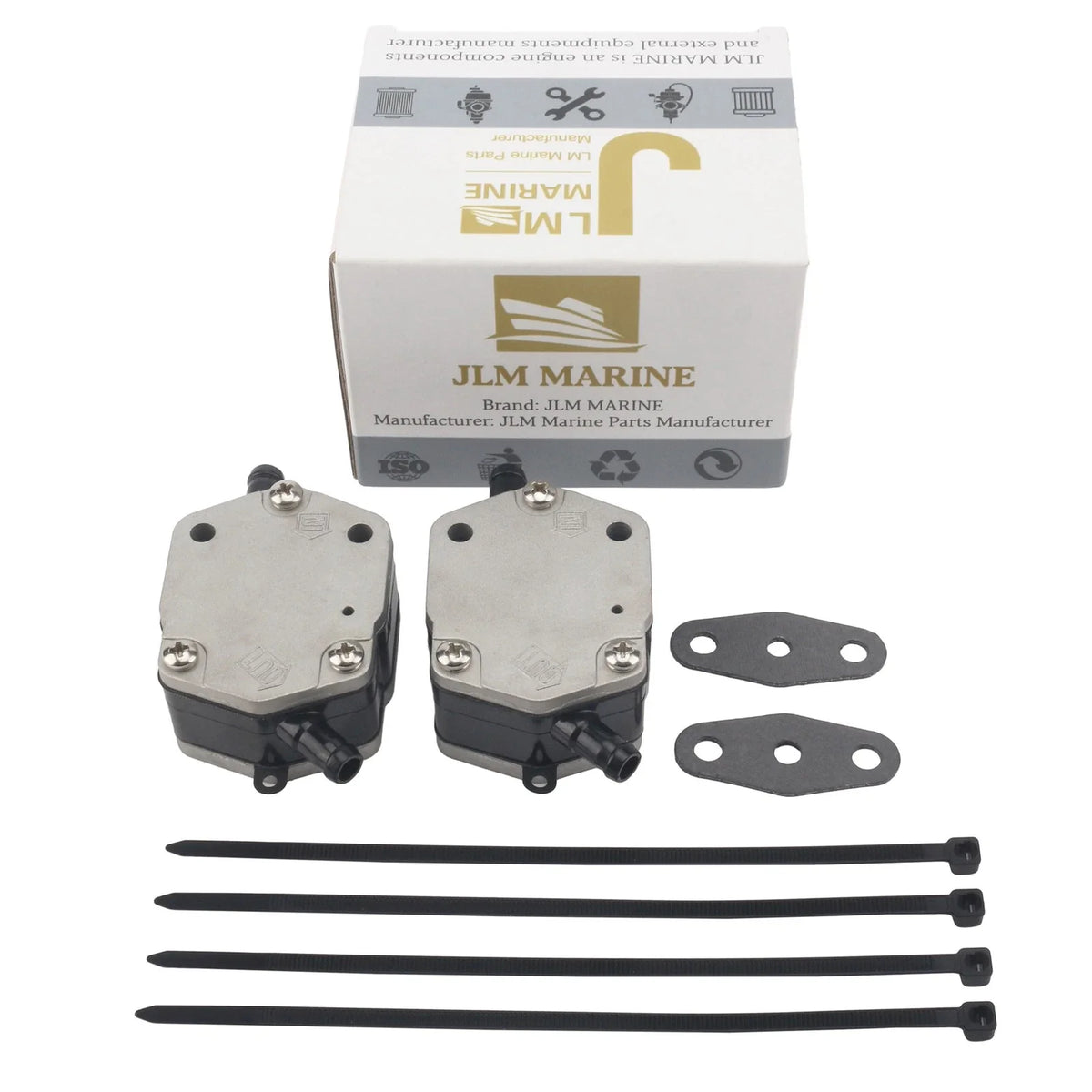 2X Fuel Pump & Gasket Kit 6E5-24410 for Yamaha Outboard (115-300 HP V4 V6)