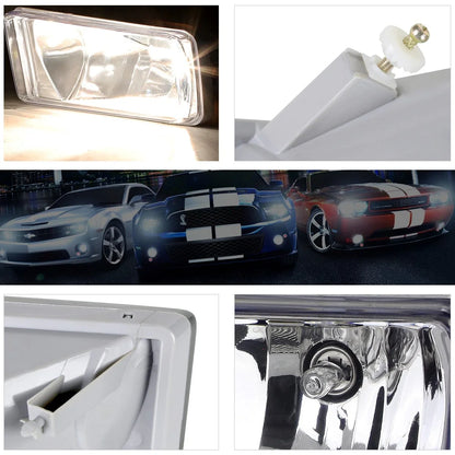 Clear Lens Bumper Fog Lights Pair for Chevy Silverado/Tahoe/Suburban (2007–2015)