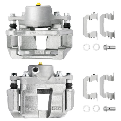2X Front Brake Calipers with Bracket for Hyundai Sonata, Kia Optima (2011–2015)