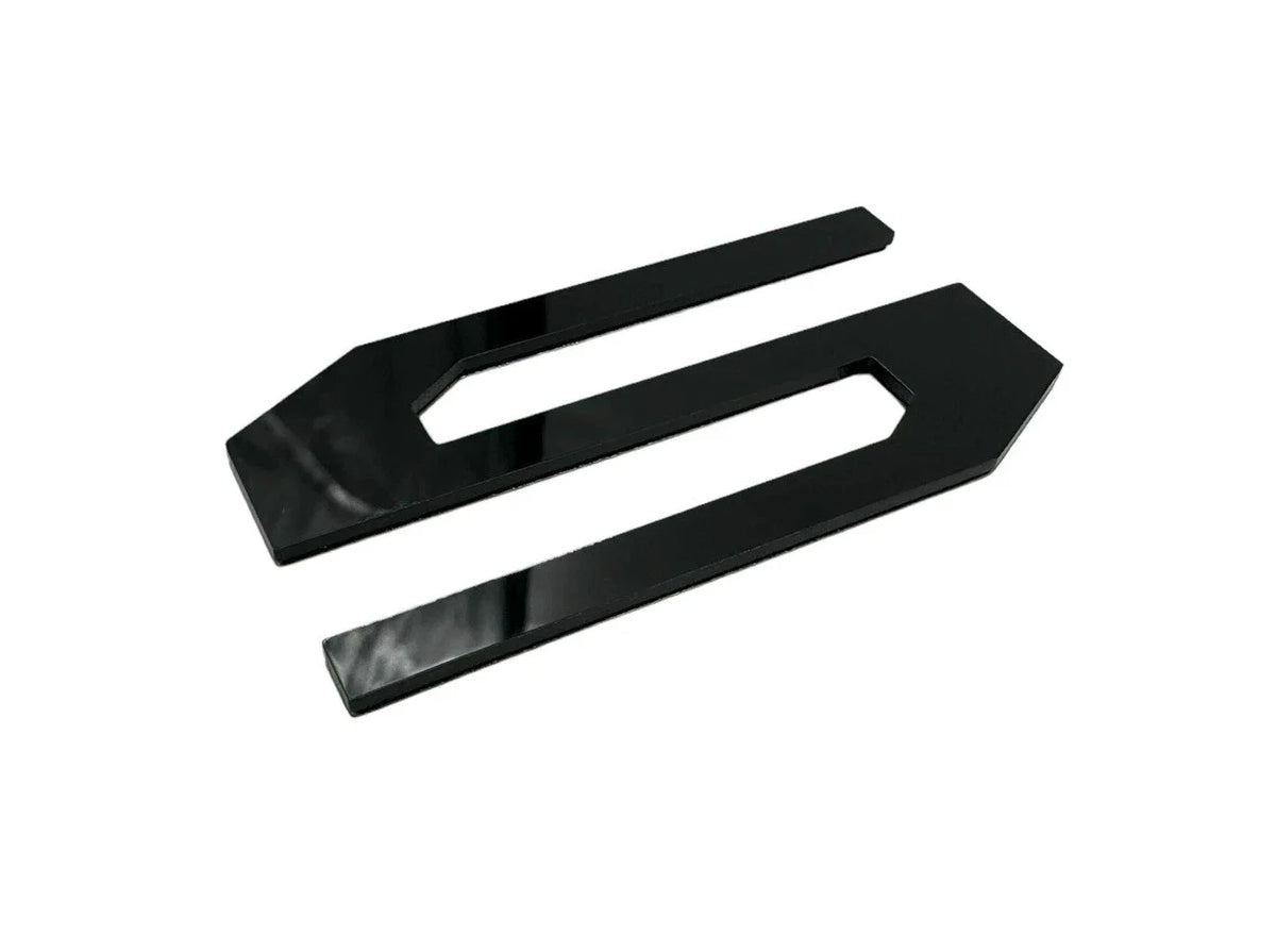 Hood Inserts Gloss Black Lettered for 2023-2025 Ford Super Duty